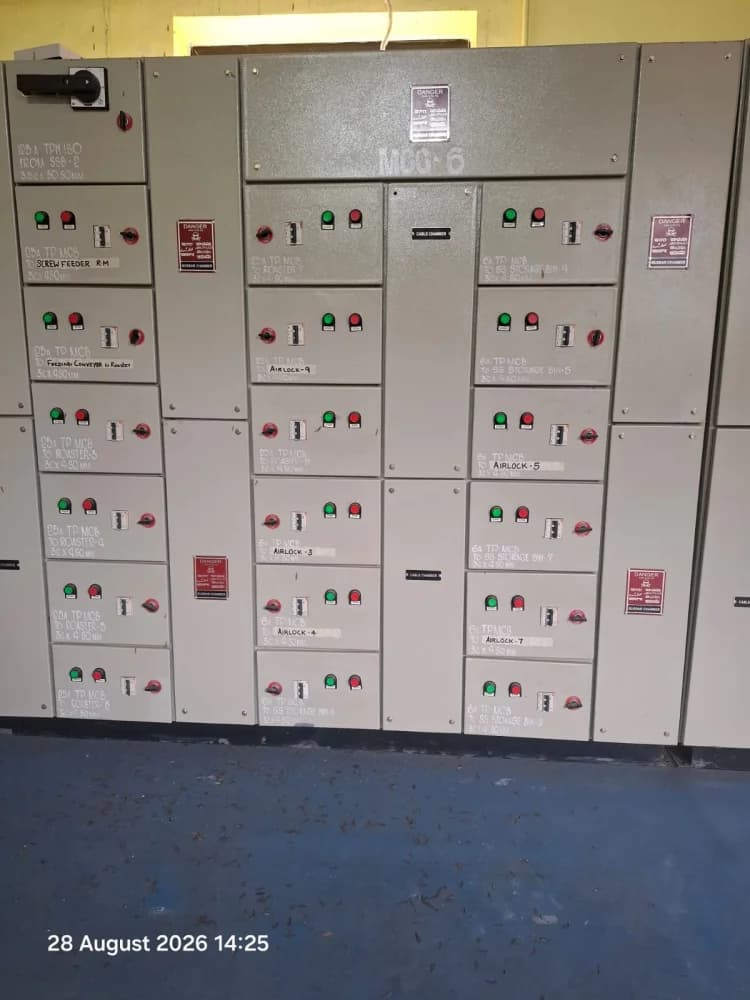 MCC feeder compartments with TP MCB outgoings, indicators and cable chambers