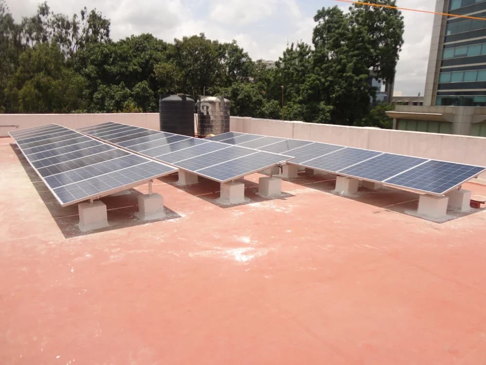 Industrial commercial rooftop solar power PV system in Kerala by Powerman Electricals